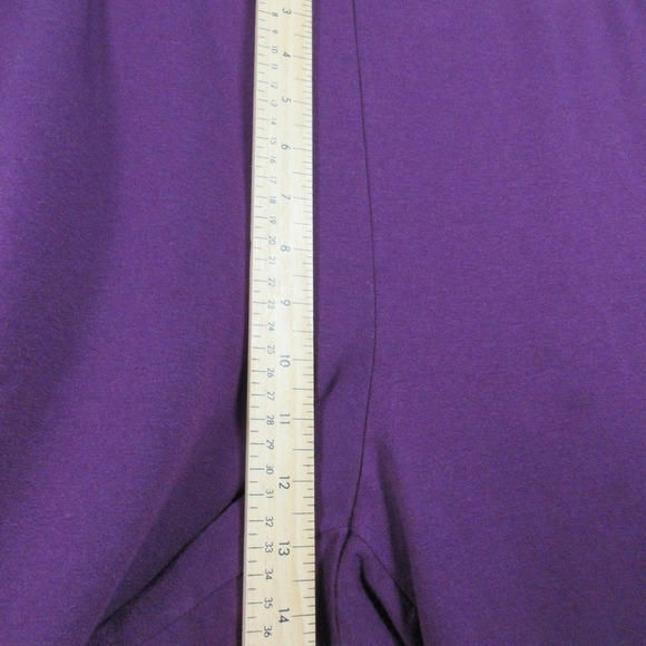 Eileen Fisher Tencel Blend Knit Pants Women L Purple Stretch Lounge Casual 362 - Picture 8 of 14